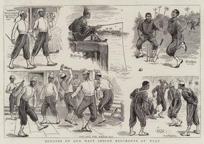 Zouaves of our West Indian Regiments at Play by William Ralston
