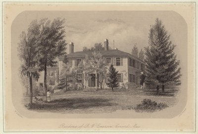 The Residence of Ralph Waldo Emerson by William Rickarby Miller
