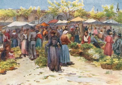 The Vegetable Market, Nice, Looking South by William Scott