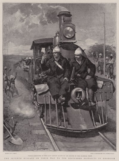 The Seventh Hussars on Their Way to the Disturbed District in Rhodesia by William Small