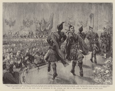 The banquet in the Music Hall at Edinburgh to the officers and men of the German warships lying in the Forth by William Small