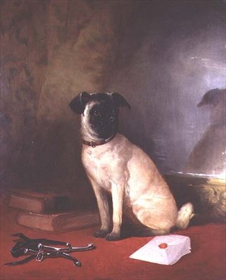 Reflection - Portrait of a Pug by William Snr. Shayer