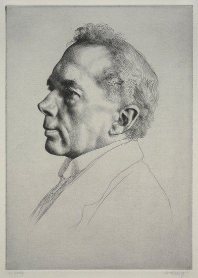 Campbell Dodgson, Profile to the Left by William Strang