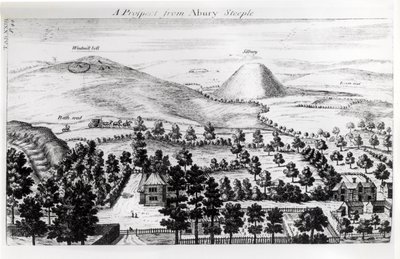 View from Avebury Steeple of Silbury Hill, Illustration from 