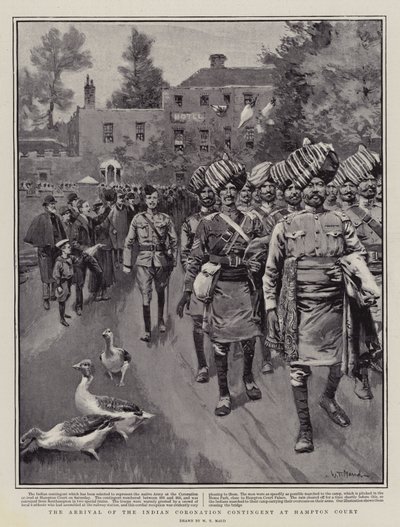 The Arrival of the Indian Coronation Contingent at Hampton Court by William T. Maud