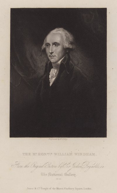 William Windham, English Whig Politician by William Thomas Fry