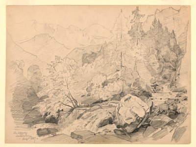 Landscape, Stechelberg, Lauterbrunnen, Switzerland by William Trost Richards