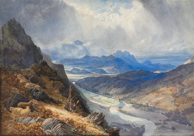 A View from Moel Cynwich: Looking Over the Vale of Afon Mawddach and Toward Cader Idris by Joseph Mallord William Turner
