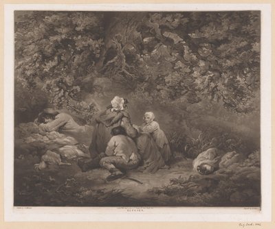 Resting Family in a Forest by William Ward