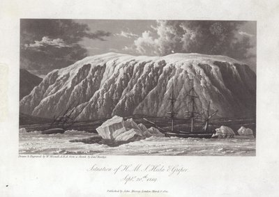 Situation of H.M.S Hecla and Griper by William Westall