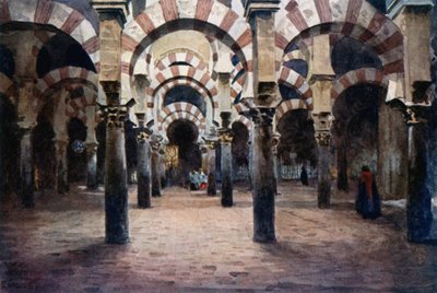 Cordoba, Interior of the Mesquita by William Wiehe Collins