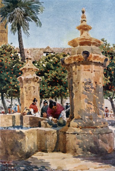 Fountain in the Court of Oranges by William Wiehe Collins