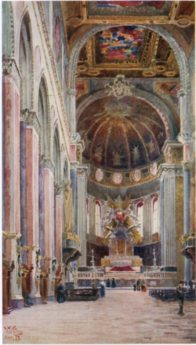 Naples. Interior of the Cathedral by William Wiehe Collins