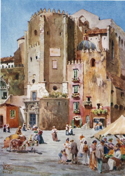 Naples, S. Domenico Maggiore by William Wiehe Collins
