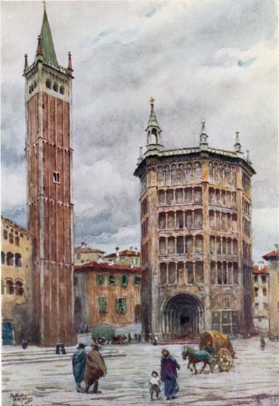Parma. The Cathedral and Baptistery by William Wiehe Collins