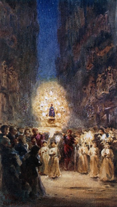 Valencia, Religious Procession by William Wiehe Collins