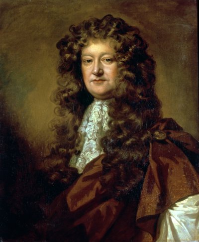 Portrait of a Gentleman in Brown Cloak and White Jabot by William Wissing or Wissmig