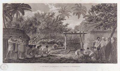Human Sacrifice on Tahiti in the South Pacific by William Woollett