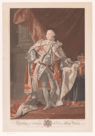 Portrait of George III of the United Kingdom (George the Third, King of Great Britain) by William Wynne Ryland