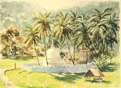 Temple in the paddy fields by Wilson Clive