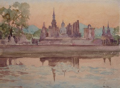 Sunset, Wat Maharthat, Sukhotai by Wilson Clive