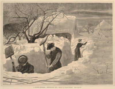 A Winter Morning--Shovelling Out by Winslow Homer