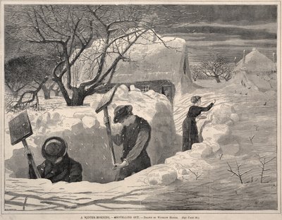 A Winter Morning, - Shovelling Out by Winslow Homer