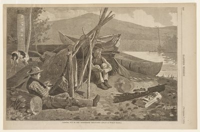 Camping Out on the Adirondack Mountains by Winslow Homer