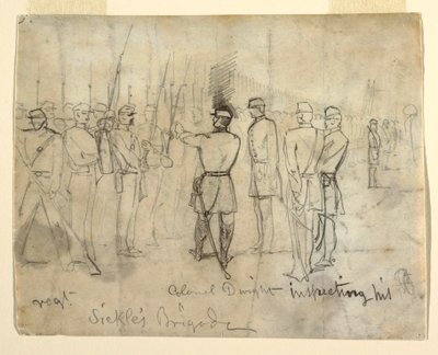 Colonel William Dwight, Jr. Inspecting His Regiment, 1862 by Winslow Homer