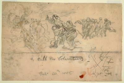 A Call for Volunteers, October 20, 1886 by Winslow Homer