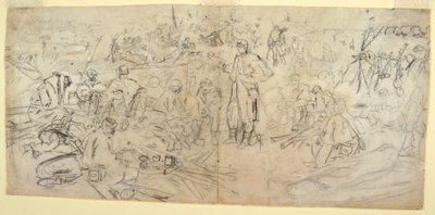 An Army Encampment, 1862 by Winslow Homer