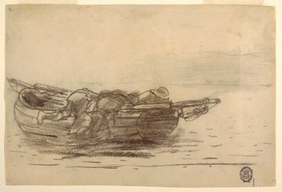 Fishermen Climbing over Gunwales, Cullercoats, England, 1881-82 by Winslow Homer