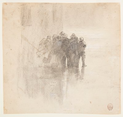Fishermen in Oilskins, Cullercoats, England, 1881 by Winslow Homer
