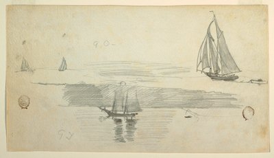 Four Schooners, possibly 1880 by Winslow Homer