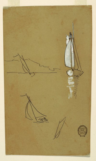 Four Sketches of Sloops, 1880 by Winslow Homer