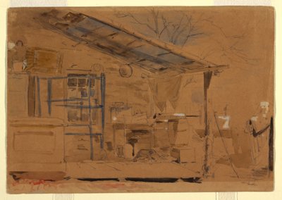House with a Porch, ca. 1858-60 by Winslow Homer
