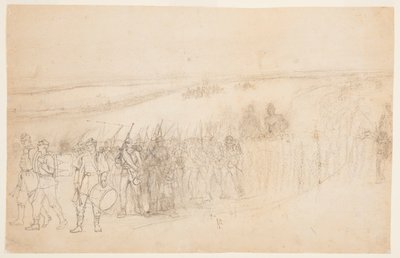 Marching Infantry Column, ca. 1862 by Winslow Homer