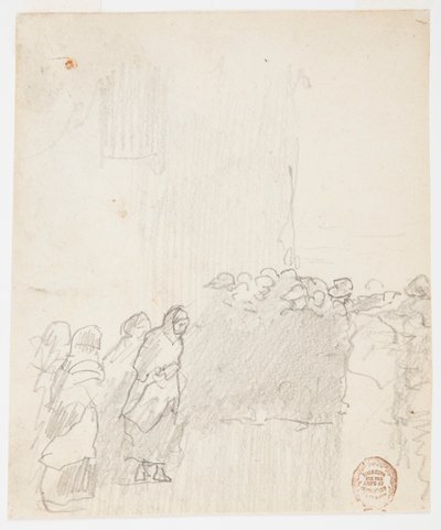 Men and Women Looking Out to Sea, Cullercoats, England, 1881 by Winslow Homer