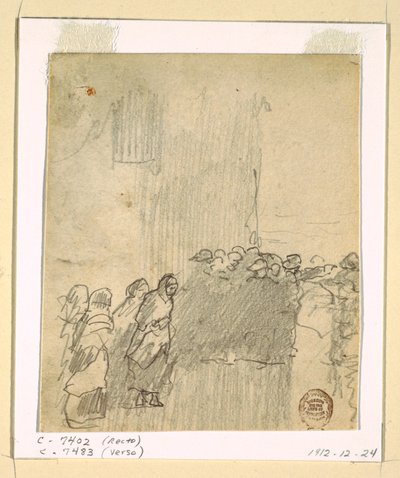 Men and Women Looking Out to Sea, Cullercoats, England, 1881 by Winslow Homer