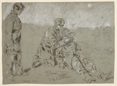Soldier Giving Water to a Wounded Companion, 1864 by Winslow Homer
