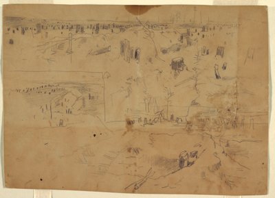 Studies of a Battlefield with Tree Stumps and Blasted Tree Trunks, Petersburg, Virginia, 1864 by Winslow Homer