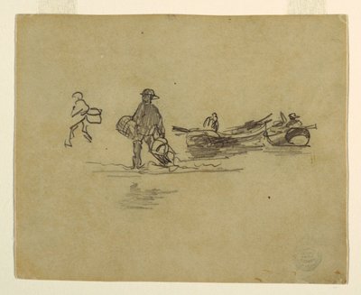 Two Fishermen, England, 1881–82 by Winslow Homer