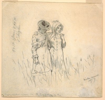 Two Girls in a Field, 1879 by Winslow Homer