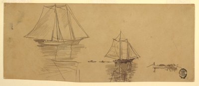 Two Schooners and Dories, ca. 1880 by Winslow Homer