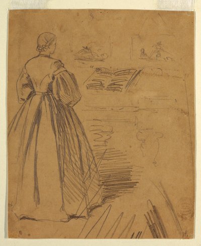 Woman Standing Before a Piano, 1862 by Winslow Homer