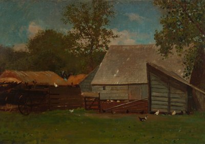 Farmyard with Ducks and Chickens by Winslow Homer