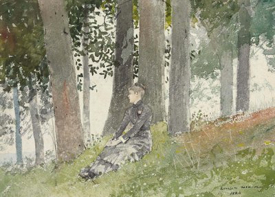 Girl Seated in a Grove by Winslow Homer