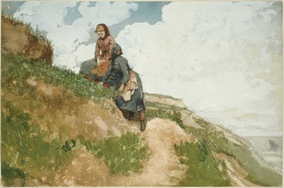 Girls on a Cliff by Winslow Homer