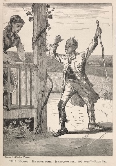 Hi! H-O-O-O! He Done Come. Jumboloro Tell You First. by Winslow Homer