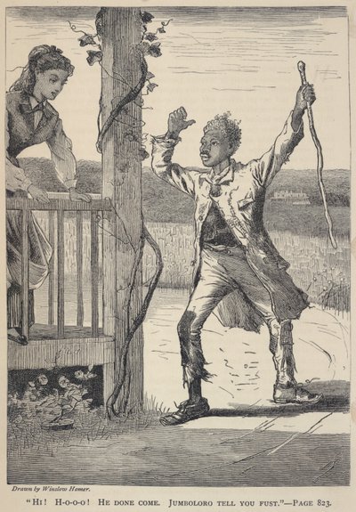 Hi! H-o-o-o! He Done Come. Jumboloro Tell You Fust. by Winslow Homer